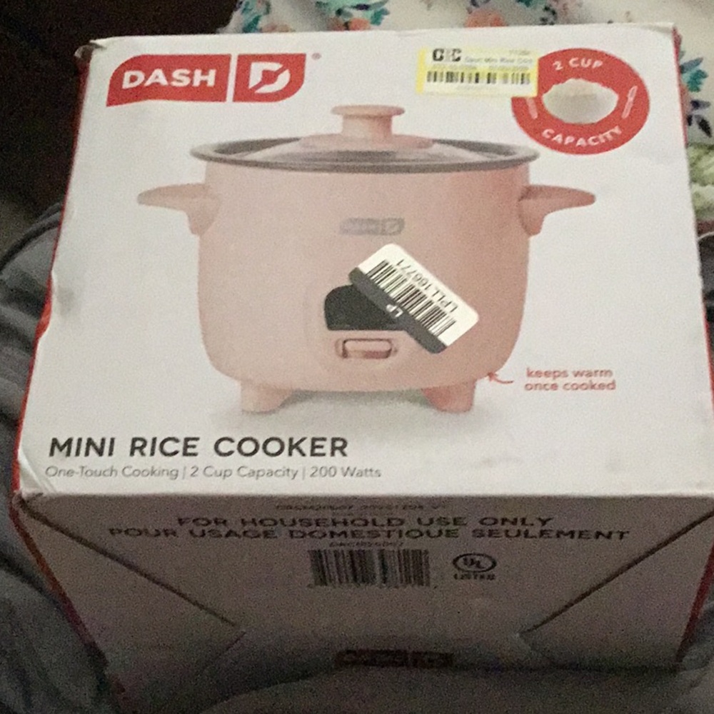 Pink Mini Electric Rice Cooker with Glass Lid - Compact Home Cooker